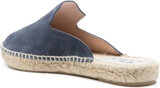 Manebi Suède espadrilles Blauw