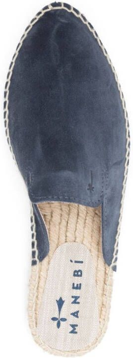 Manebi Suède espadrilles Blauw