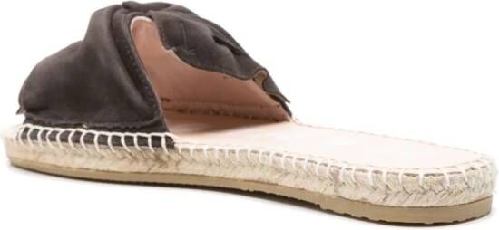 Manebi Suède espadrilles Bruin