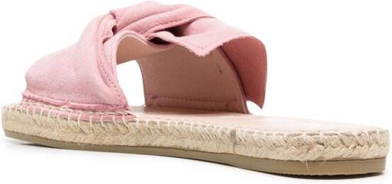 Manebi Suède espadrilles Roze