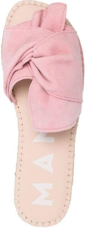 Manebi Suède espadrilles Roze