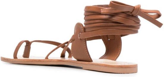 Manebi x Alex Rivière leren sandalen Bruin