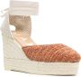 Manebi Yucatán 100 mm espadrilles met sleehak Beige - Thumbnail 2