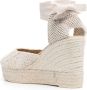 Manebi Yucatán 100 mm espadrilles met sleehak Beige - Thumbnail 3