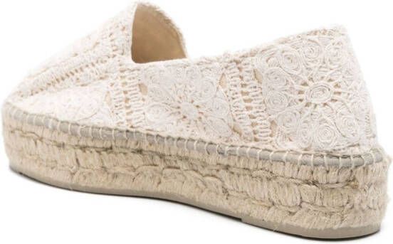 Manebi Yucatán gehaakte espadrilles Beige