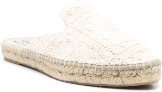 Manebi Yucatán gehaakte espadrilles Beige