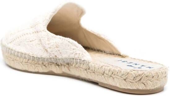 Manebi Yucatán gehaakte espadrilles Beige