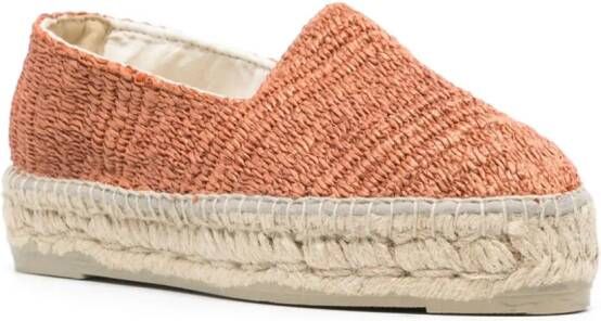 Manebi Yucatán raffia espadrilles Oranje