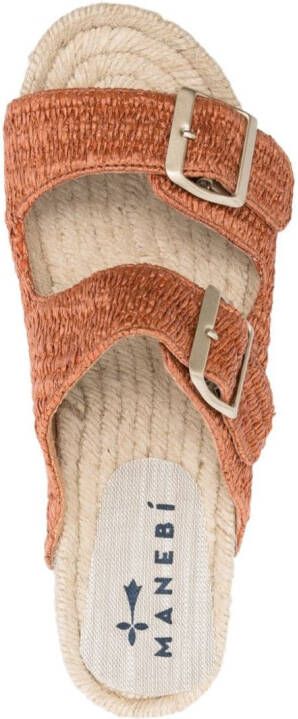 Manebi Yucatán raffia espadrilles Oranje