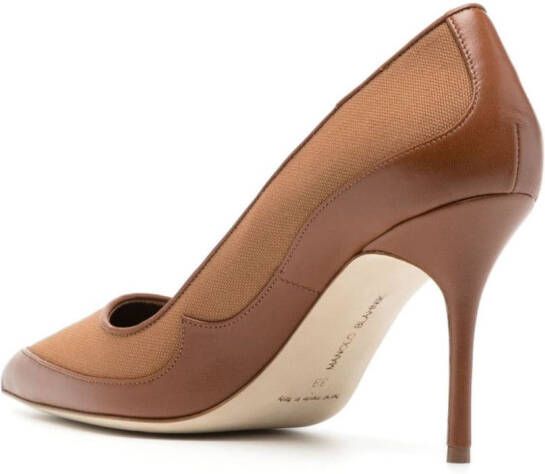 Manolo Blahnik Axidiaso leren pumps Bruin