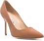 Manolo Blahnik BB 110mm geweven pumps Bruin - Thumbnail 2