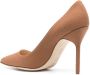 Manolo Blahnik BB 110mm geweven pumps Bruin - Thumbnail 3