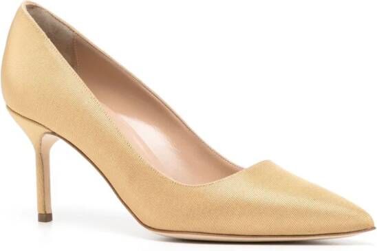 Manolo Blahnik BB Grosgrain pumps Goud