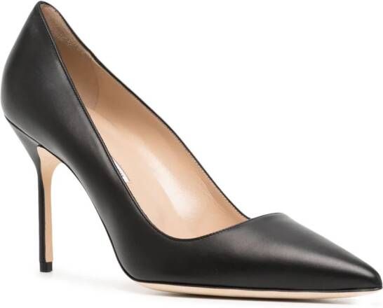 Manolo Blahnik BB leren pumps Zwart