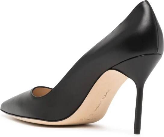 Manolo Blahnik BB leren pumps Zwart