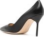 Manolo Blahnik BB leren pumps Zwart - Thumbnail 3