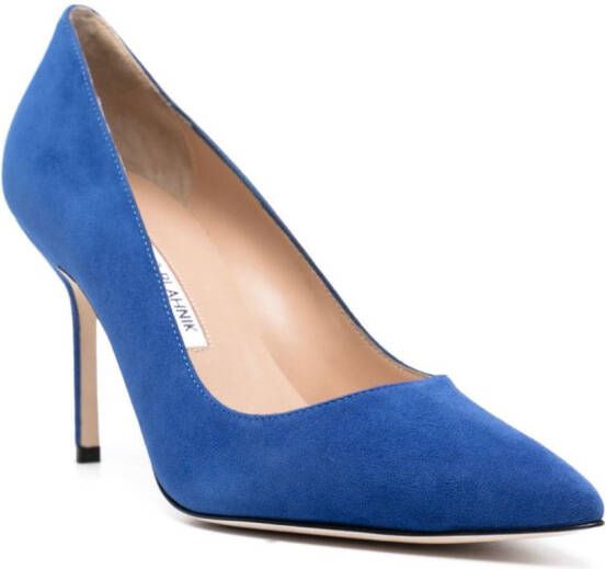 Manolo Blahnik BB suède pumps Blauw