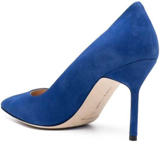 Manolo Blahnik BB suède pumps Blauw