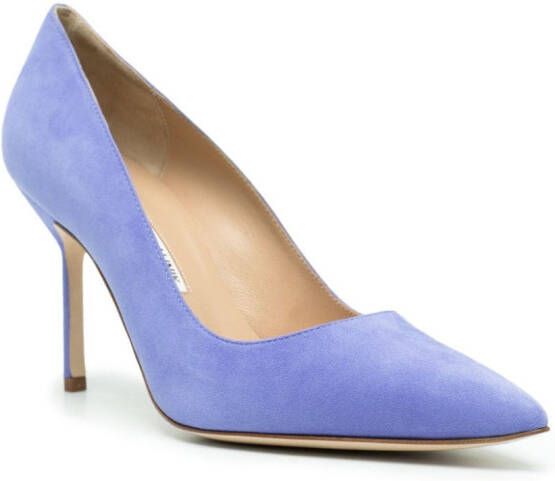 Manolo Blahnik BB suède pumps Blauw