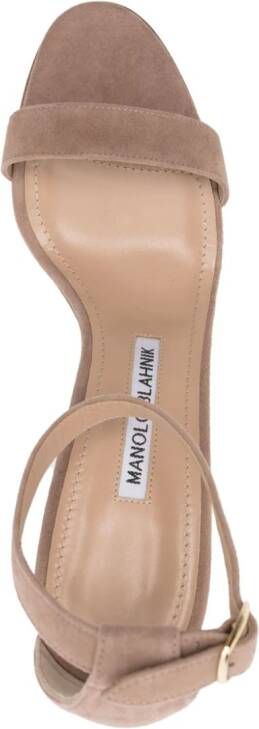 Manolo Blahnik Chaos leren sandalen Beige