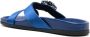Manolo Blahnik Chilanghi satijnen slippers Blauw - Thumbnail 3