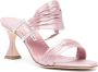Manolo Blahnik Chinap satijnen muiltjes Paars - Thumbnail 2