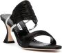 Manolo Blahnik 70 mm Chinap satijnen sandalen Zwart - Thumbnail 2
