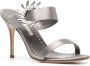 Manolo Blahnik Muiltjes met open neus Grijs - Thumbnail 2