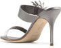 Manolo Blahnik Muiltjes met open neus Grijs - Thumbnail 3