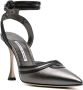 Manolo Blahnik Chonga leren pumps Grijs - Thumbnail 2