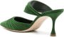 Manolo Blahnik Circeamu 70 mm suède muiltjes Groen - Thumbnail 3