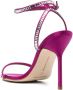 Manolo Blahnik Crinastra sandalen met bandjes van satijn Roze - Thumbnail 3