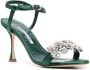 Manolo Blahnik Sandalen verfraaid met kristallen Groen - Thumbnail 2