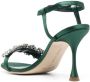 Manolo Blahnik Sandalen verfraaid met kristallen Groen - Thumbnail 3