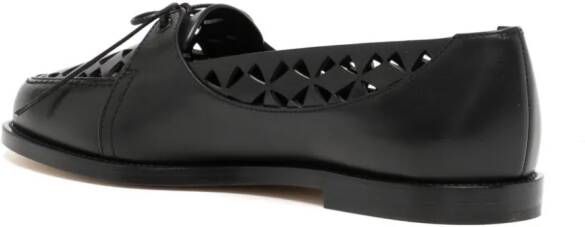 Manolo Blahnik Delirium leren loafers Zwart