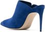 Manolo Blahnik Dobre 100mm suede mules Blauw - Thumbnail 3