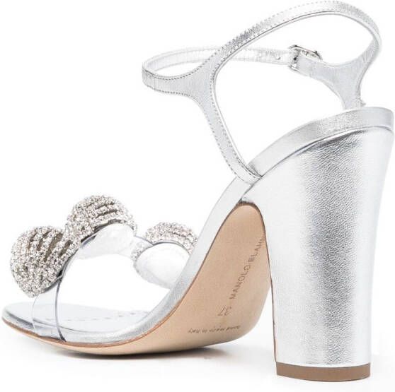 Manolo Blahnik Elhob sandalen Zilver