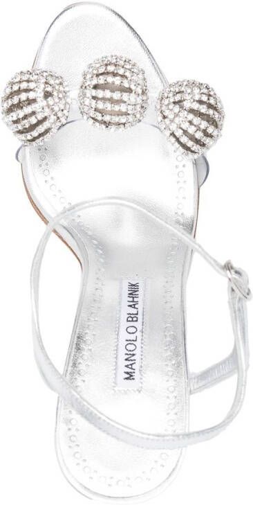 Manolo Blahnik Elhob sandalen Zilver