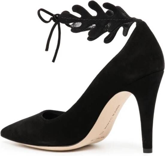 Manolo Blahnik Florettehi 100mm suède pumps Zwart