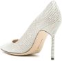 Manolo Blahnik Gestreepte pumps Wit - Thumbnail 3