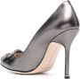 Manolo Blahnik Hangisi leren pumps Grijs - Thumbnail 3