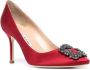 Manolo Blahnik Hangisi 70 pumps met gesp Rood - Thumbnail 1