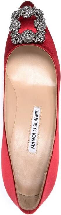 Manolo Blahnik Hangisi 70 pumps met gesp Rood