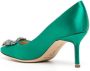Manolo Blahnik Hangisi verfraaide pumps Groen - Thumbnail 3