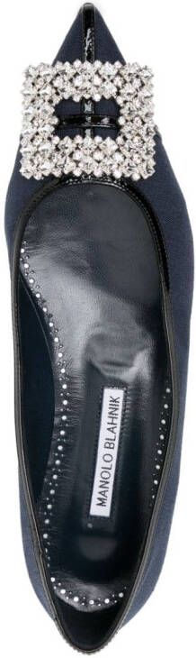 Manolo Blahnik Hangisi ballerina's met gesp Blauw