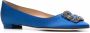 Manolo Blahnik Hangisi ballerina's met gespdetail Blauw - Thumbnail 2