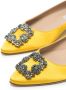 Manolo Blahnik Hangisi ballerina's met gespdetail Geel - Thumbnail 2