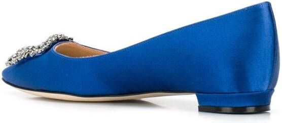 Manolo Blahnik Hangisi ballerina's met hak Blauw