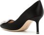 Manolo Blahnik Hangisi pumps met gesp van kristal Zwart - Thumbnail 3