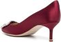 Manolo Blahnik Hangisi pumps met kristallen gesp Rood - Thumbnail 3